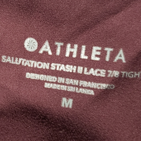 Athleta Salutation Stash Pocket II Lace Tight Legging - Picture 2 of 9